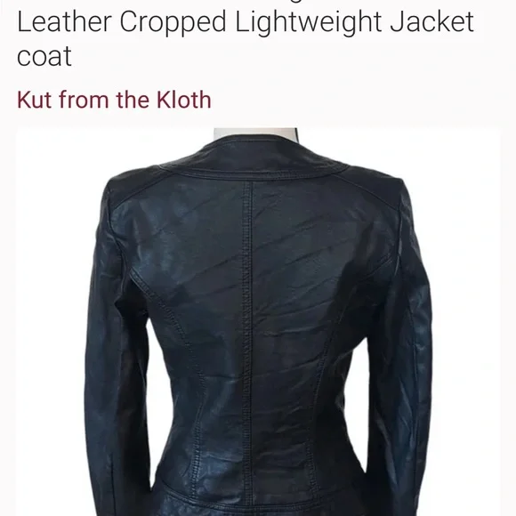 KUT from the Kloth lightweight faux leather jacket, with floral lining - Picture 2 of 7